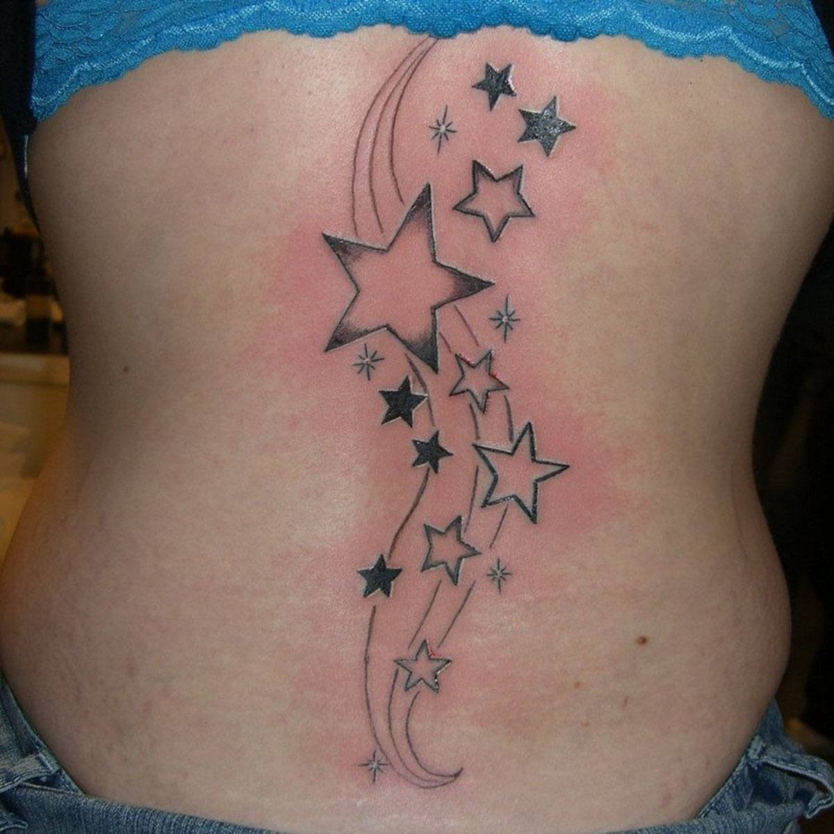 Татуировки женские звездочки
