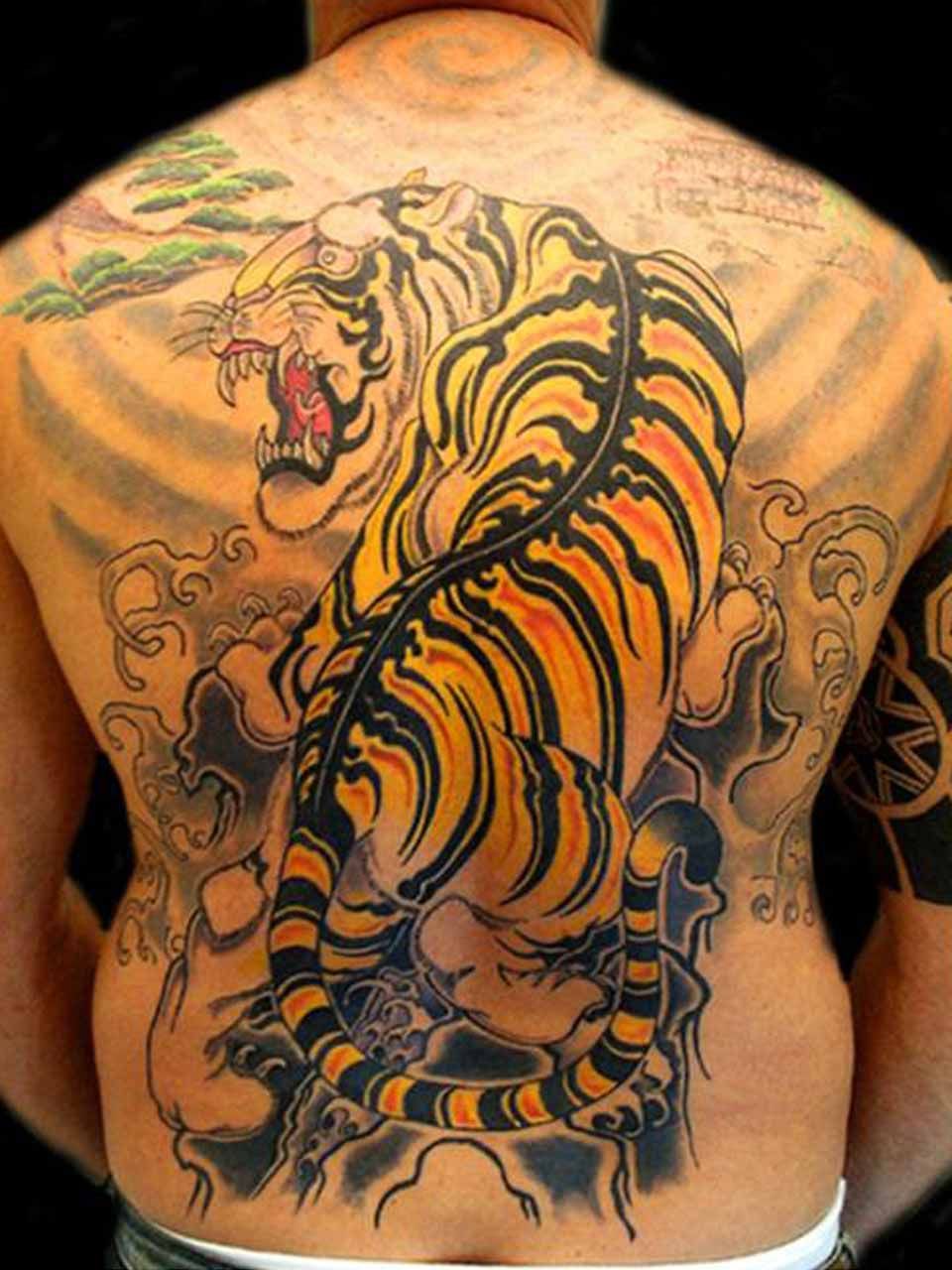 Татуировки якудза дракон с тигром.