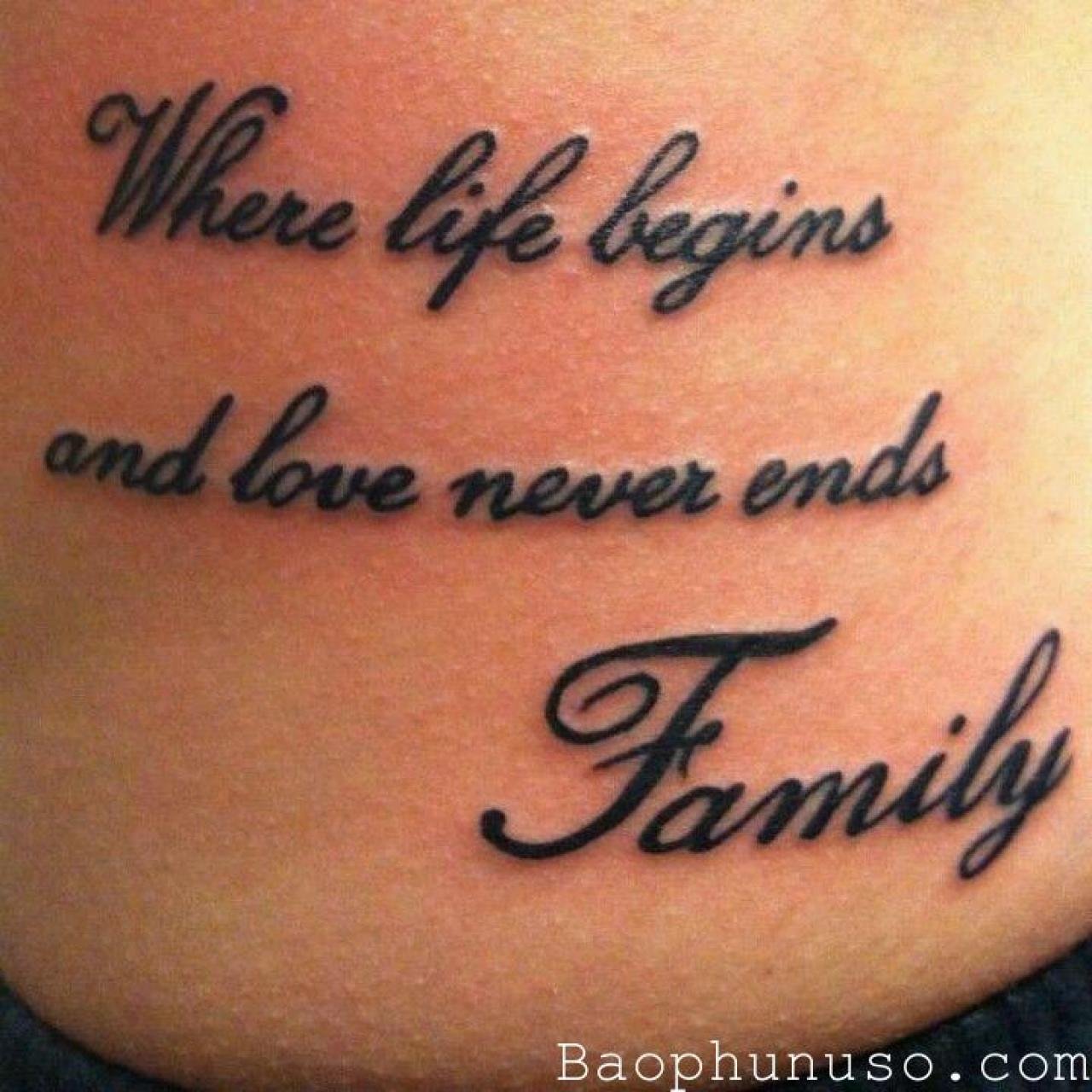Татуировки надписи семья (57 фото)