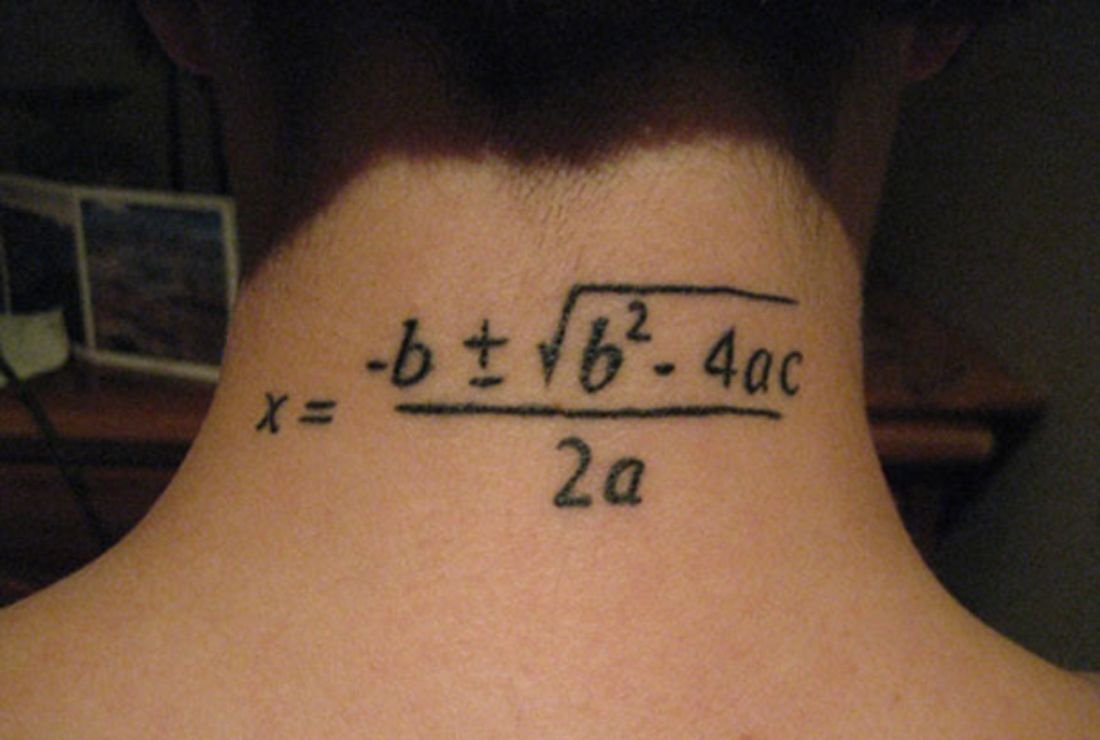 Татуировки в виде математических формул