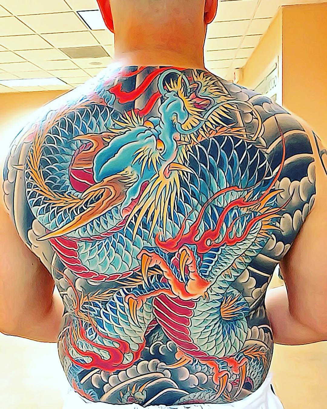 Японские Татуировки с драконом якудза