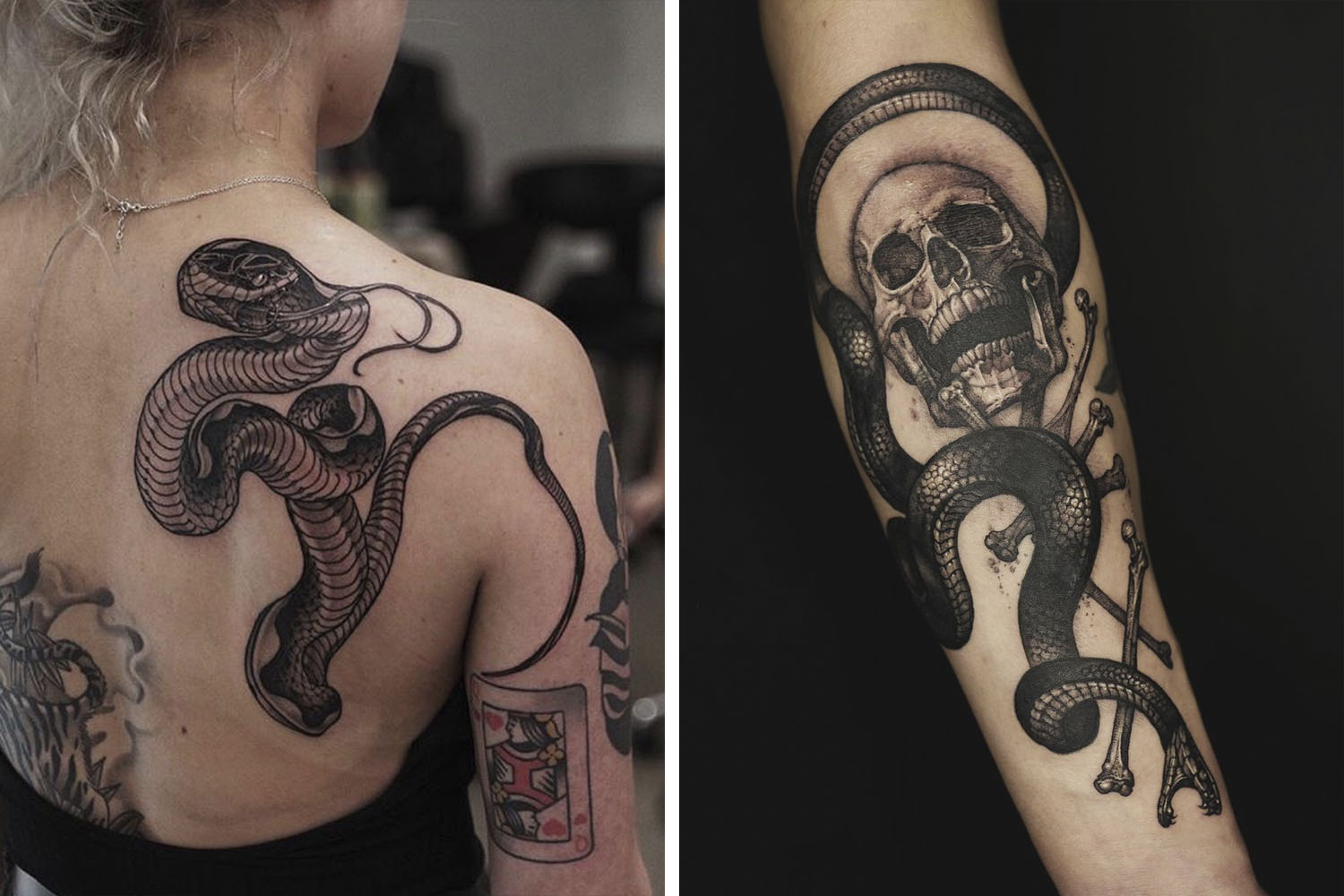 Татуировки мужские змея