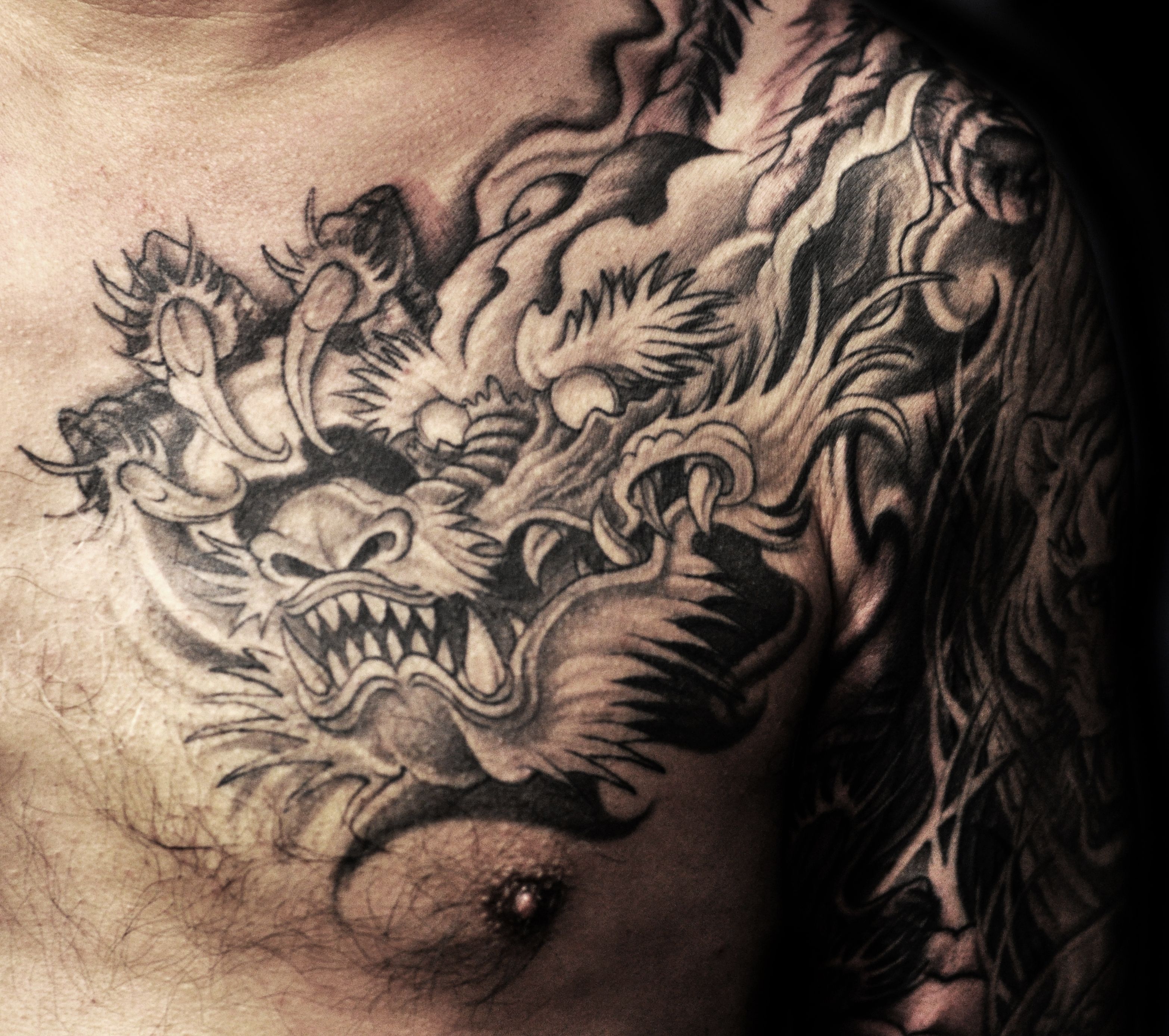татуировки для мужчин драконы на груди фото 101