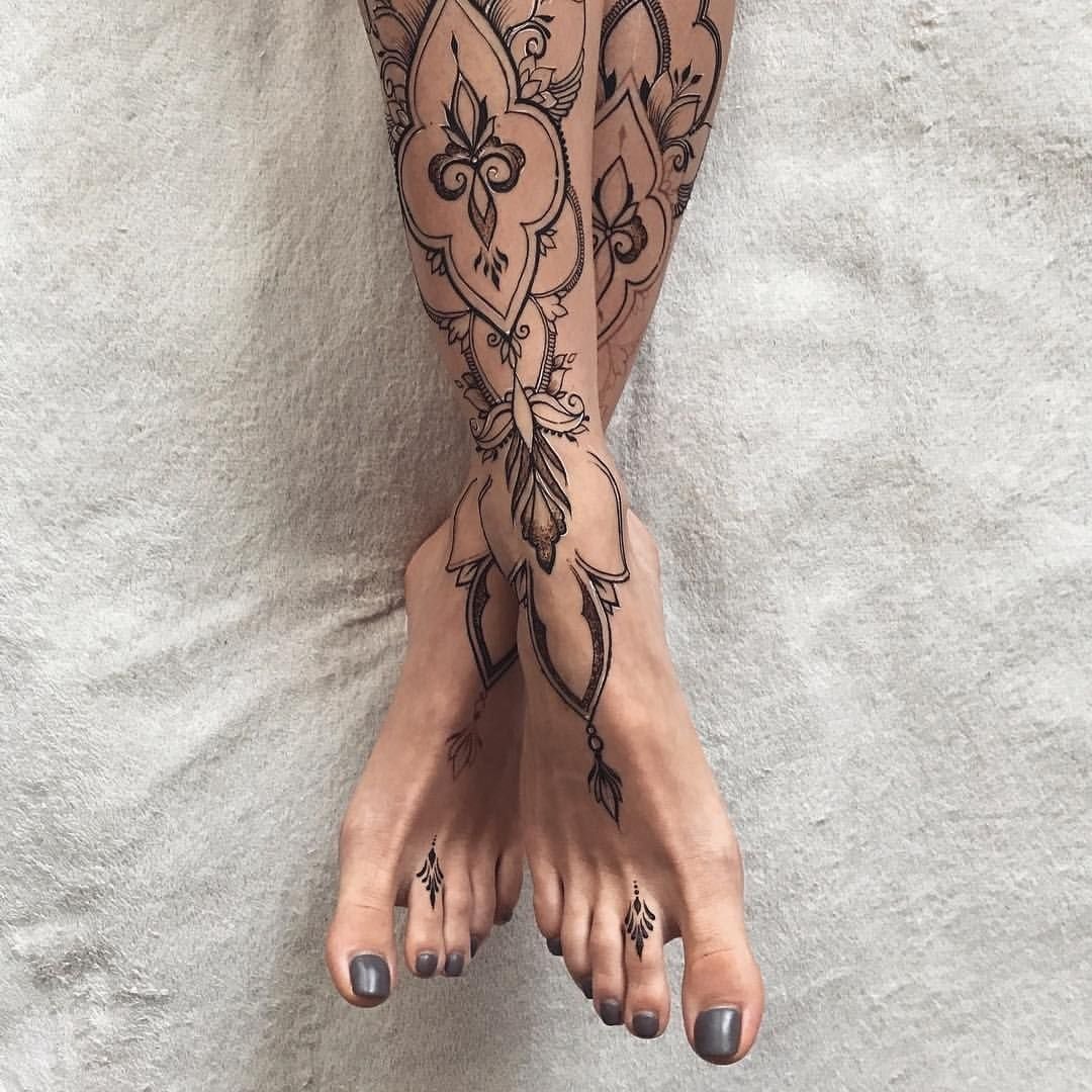 картинки татуировок ноге