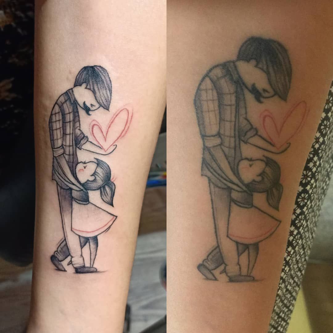 Татуировка отец и дочь