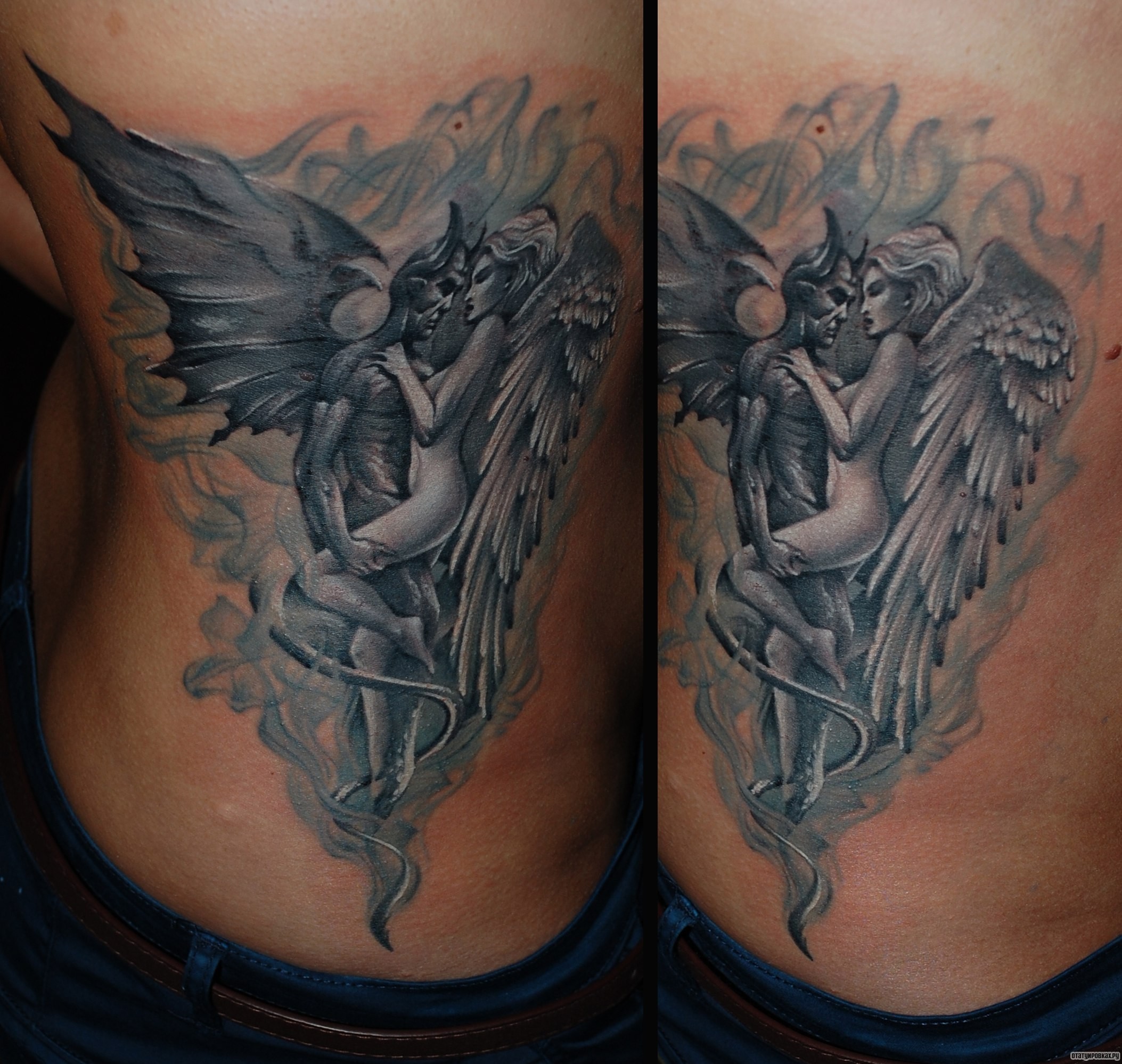 Татуировка ангела и демона: значение и фото
