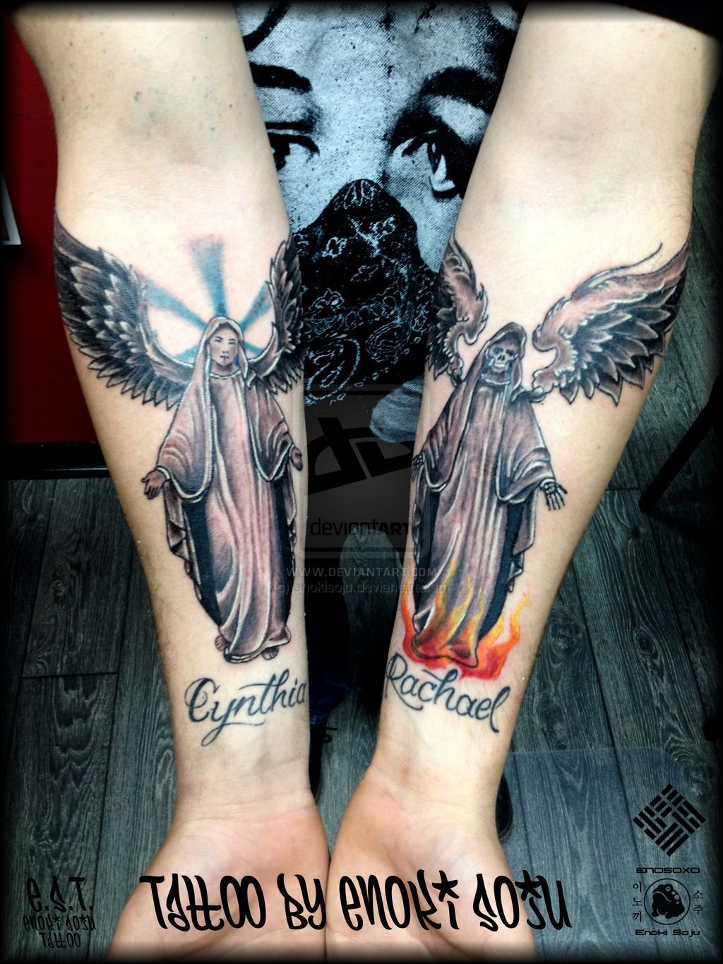 Татуировки ангелов и демонов (58 фото)