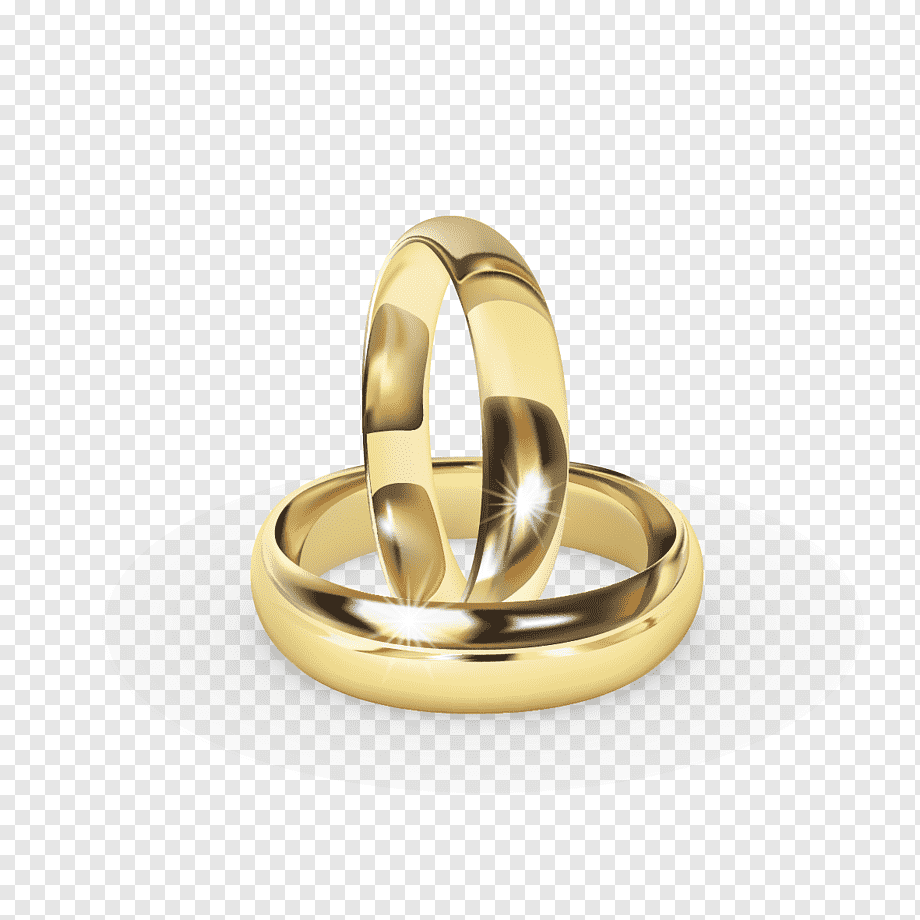 Обручальное кольцо в коробке без фона
