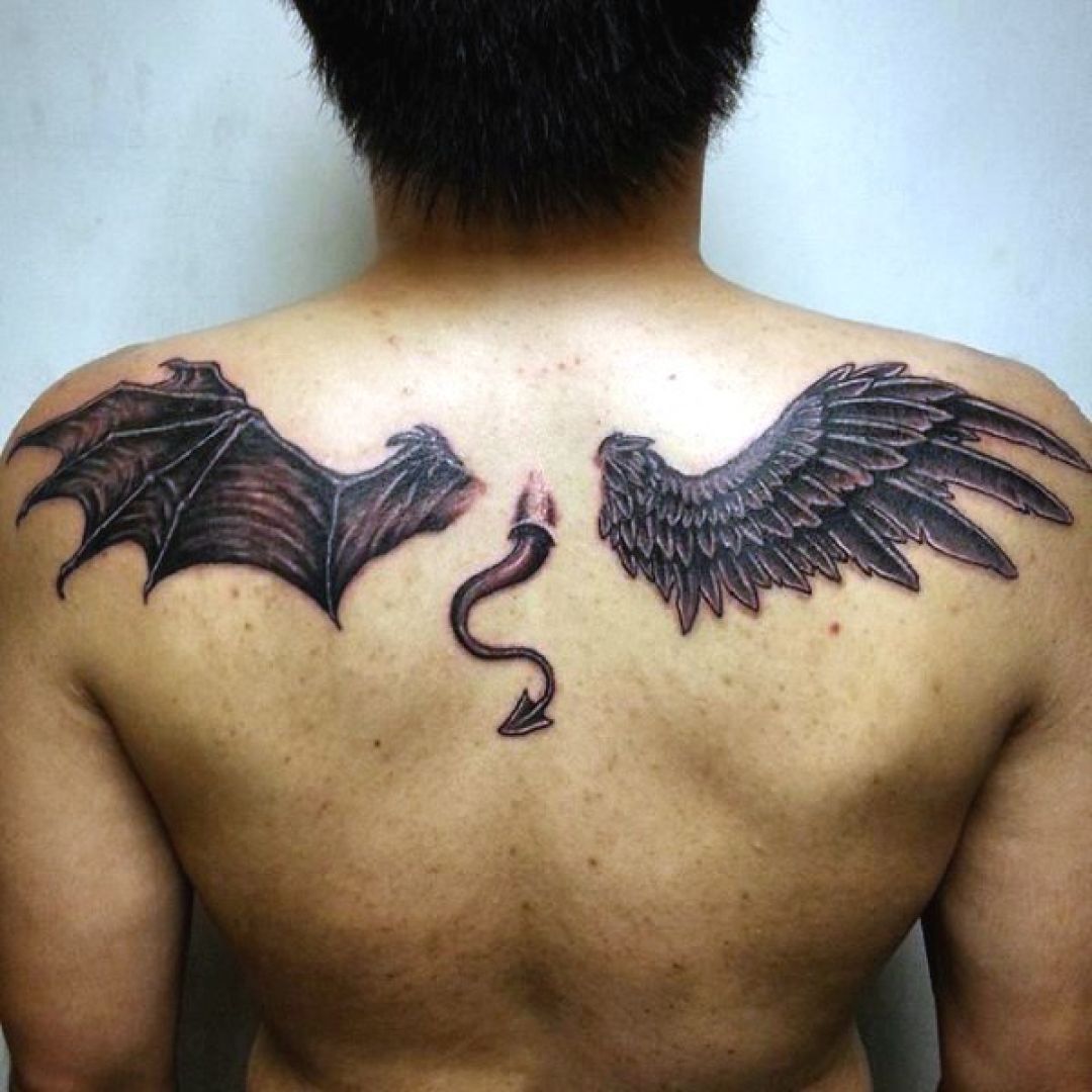 Крылья дракона на спине