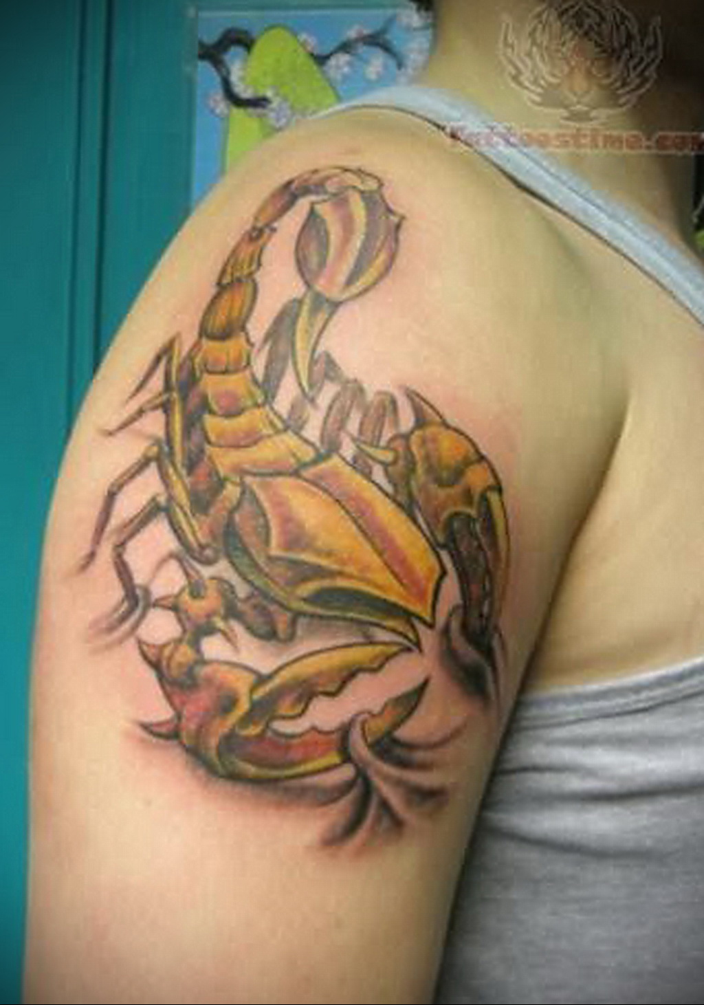 Цветная Татуировка Скорпион
