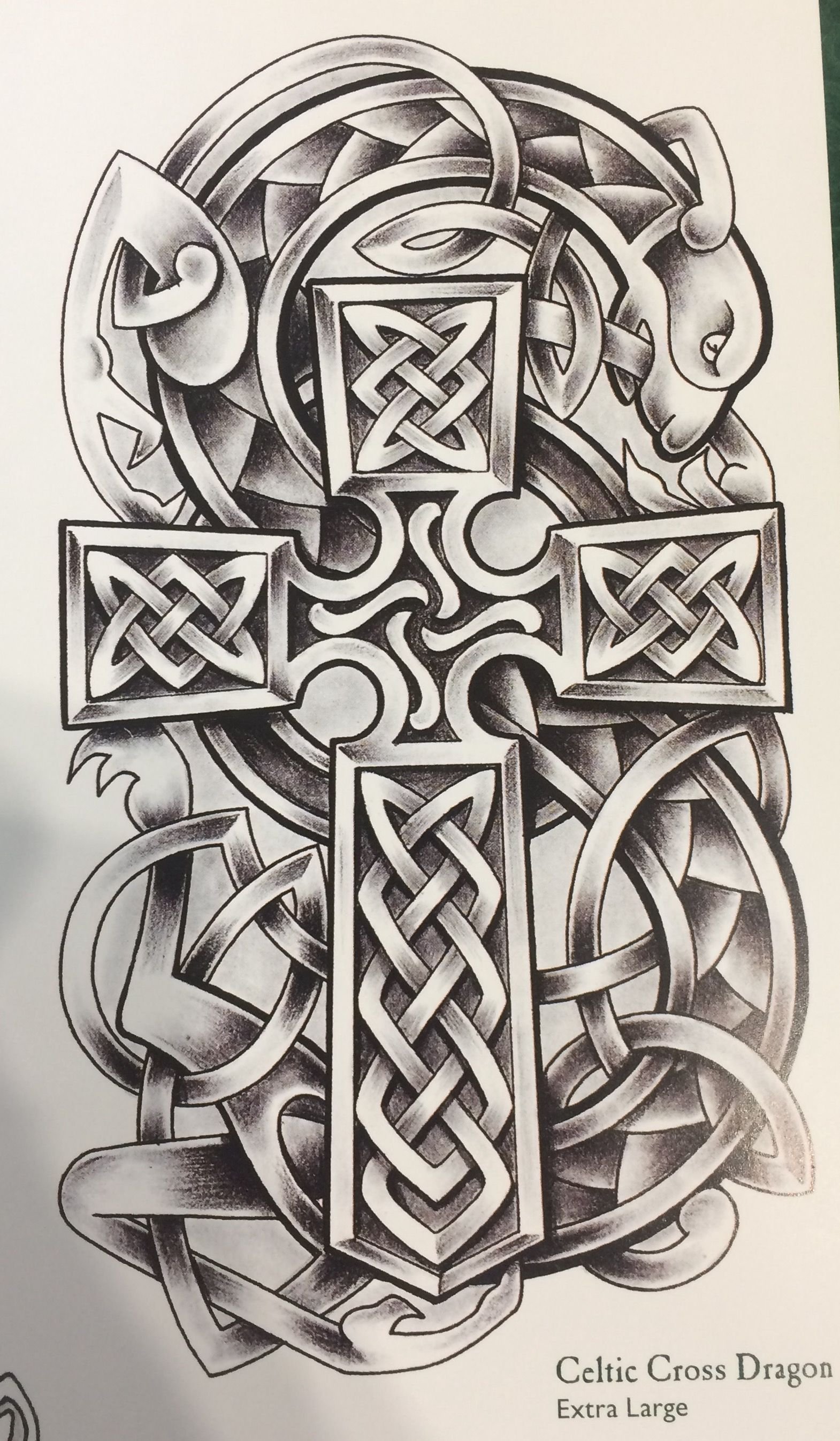Кельтский крест эскиз тату мужской