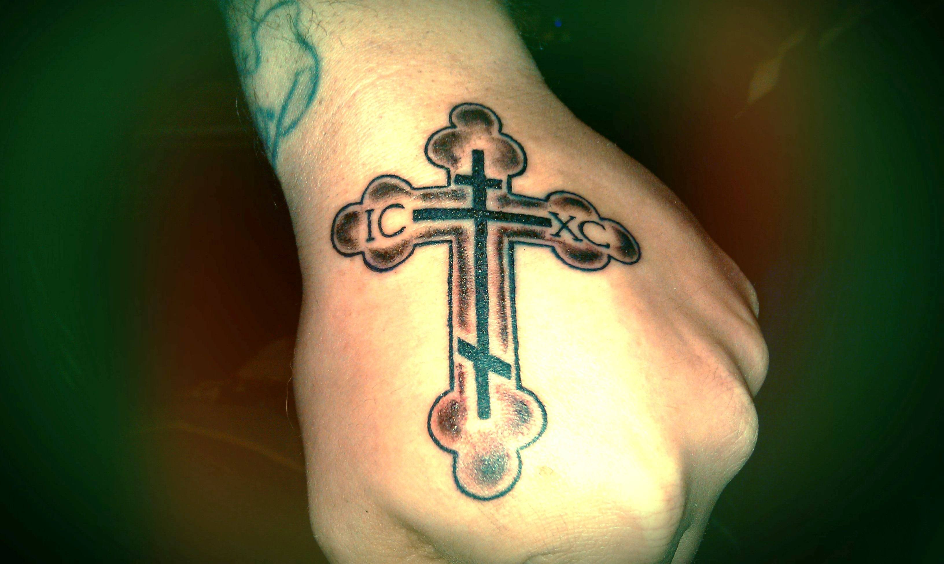 Православный крест Татуировка