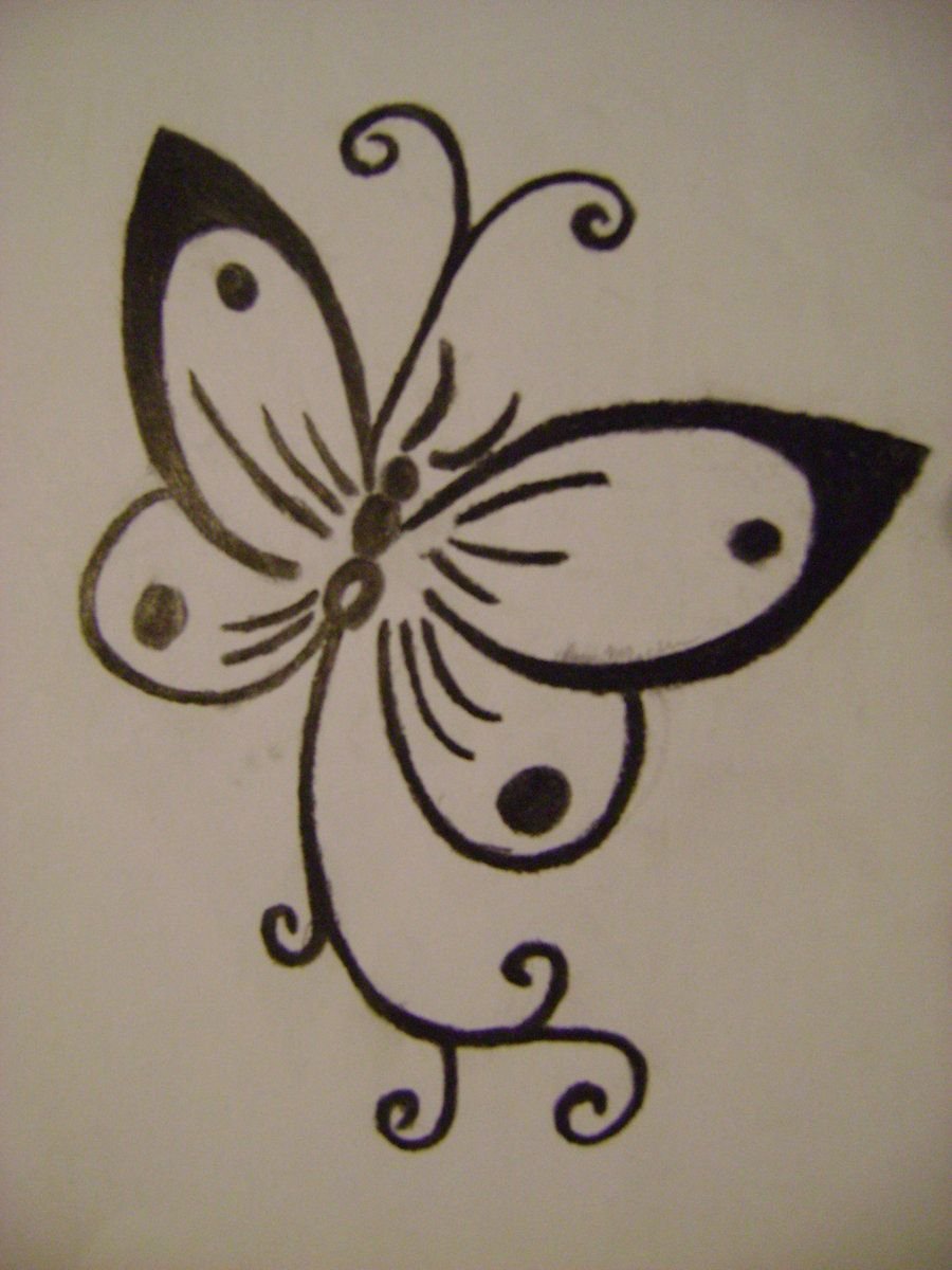 Рисунки хной бабочка