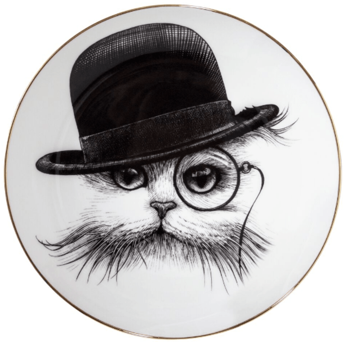Татуировка кот в шляпе