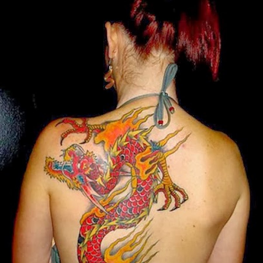 Китайский дракон на спине