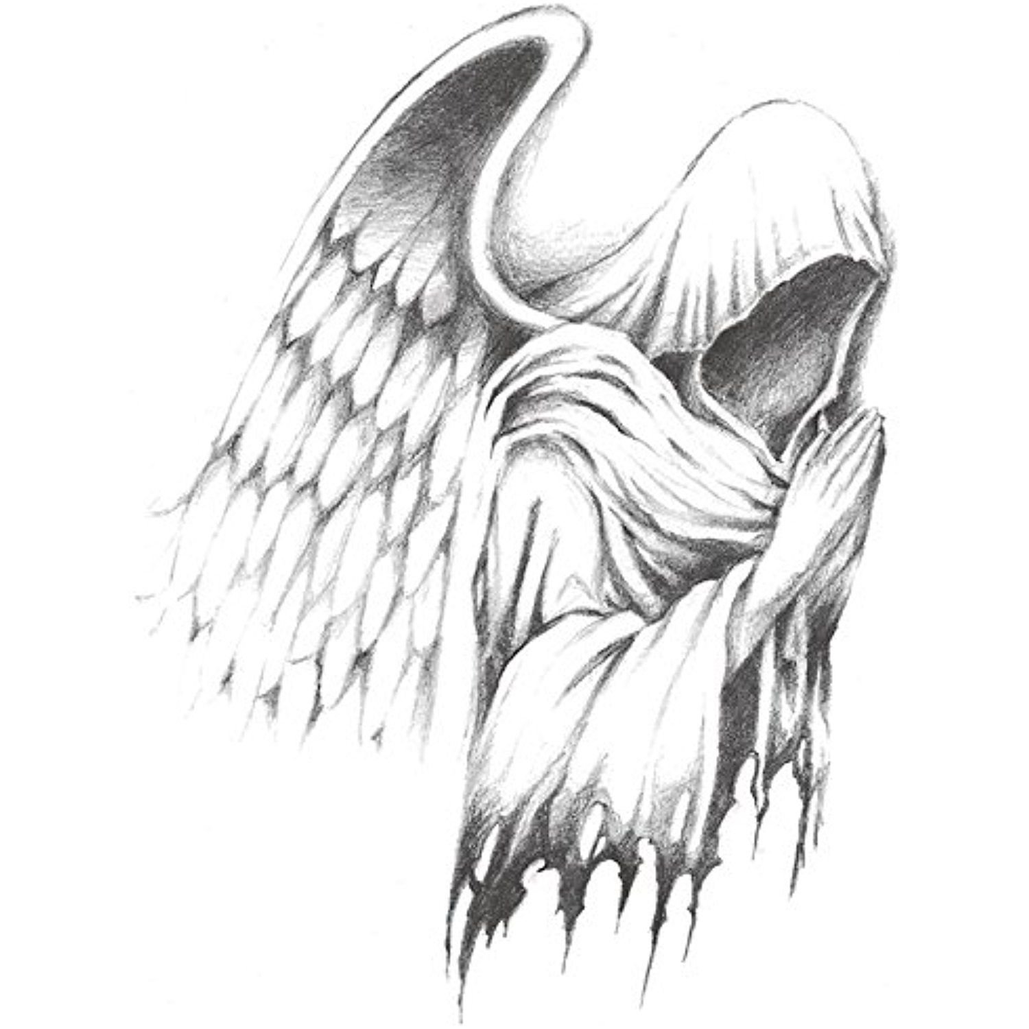 Эскизы татуировок ангелов (58 фото) .
