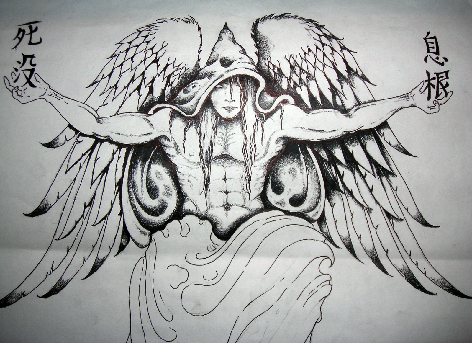 Эскизы татуировок для мужчин ангелы.