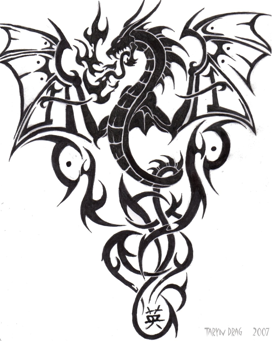 Татуировки дракон эскизы (58 фото) .