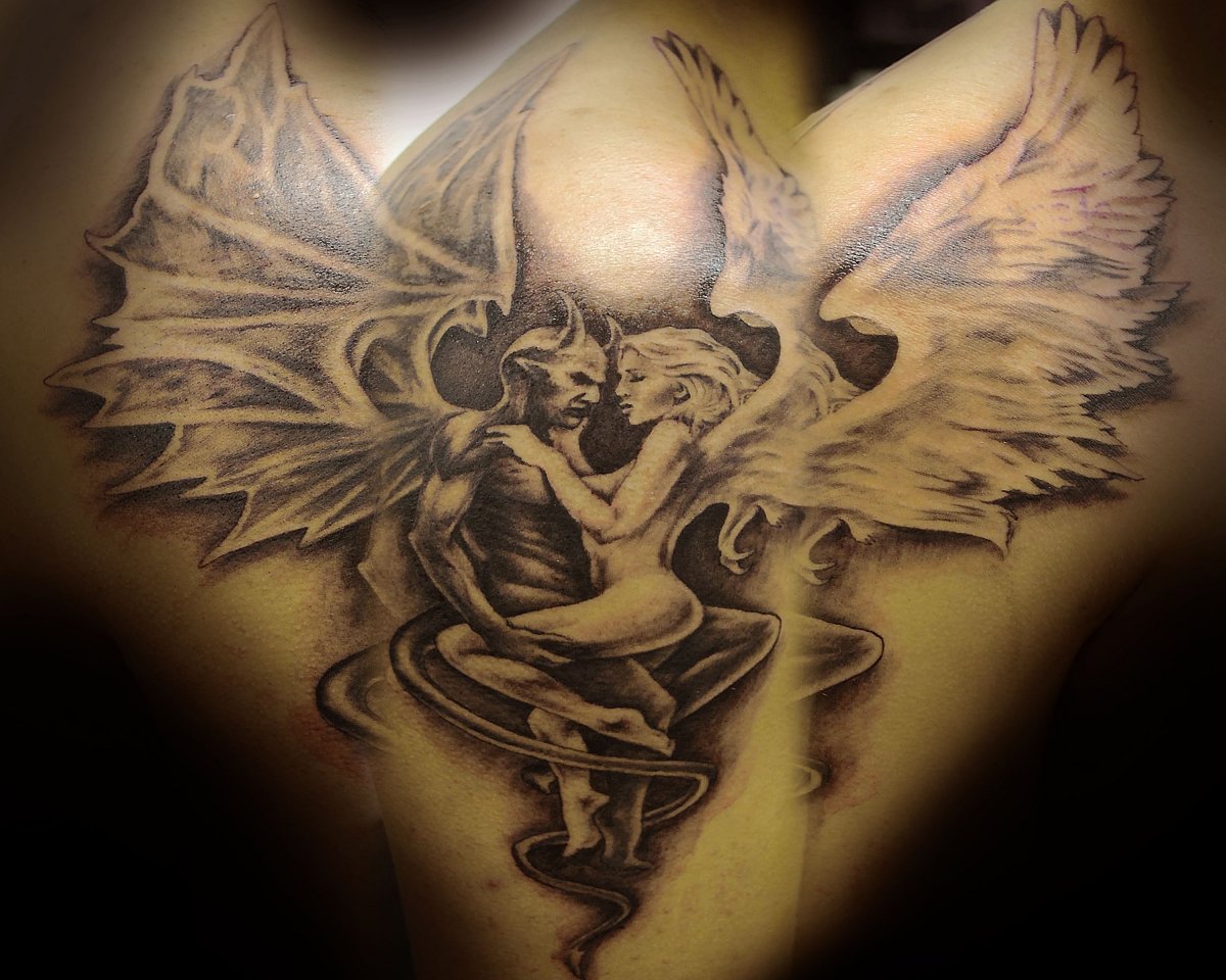 Татуировки ангелов и демонов (58 фото) .