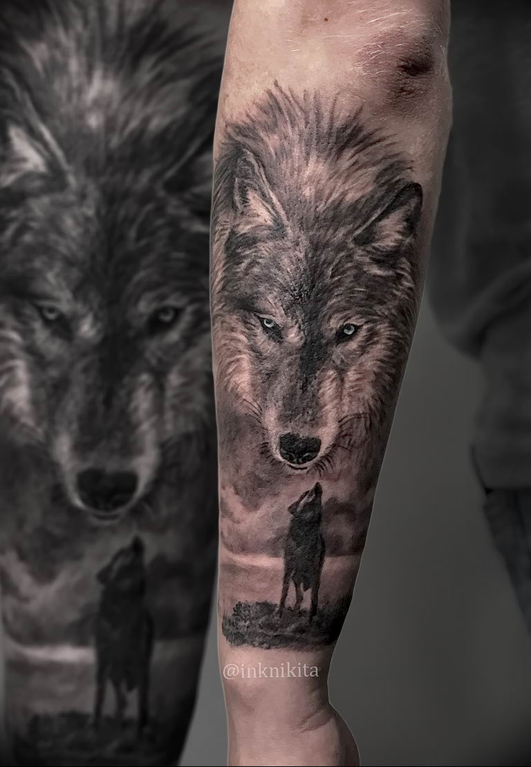Человек человеку волк тату