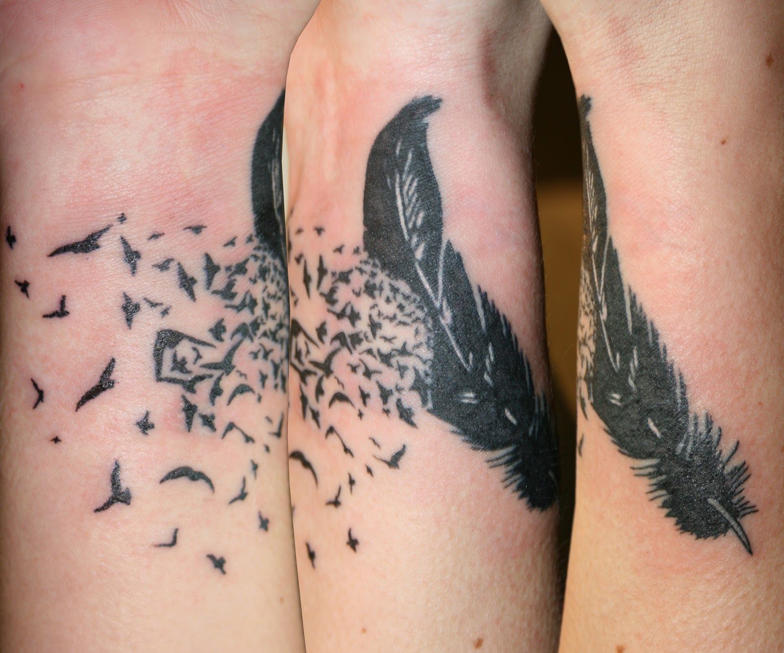 Татуировка стая птиц