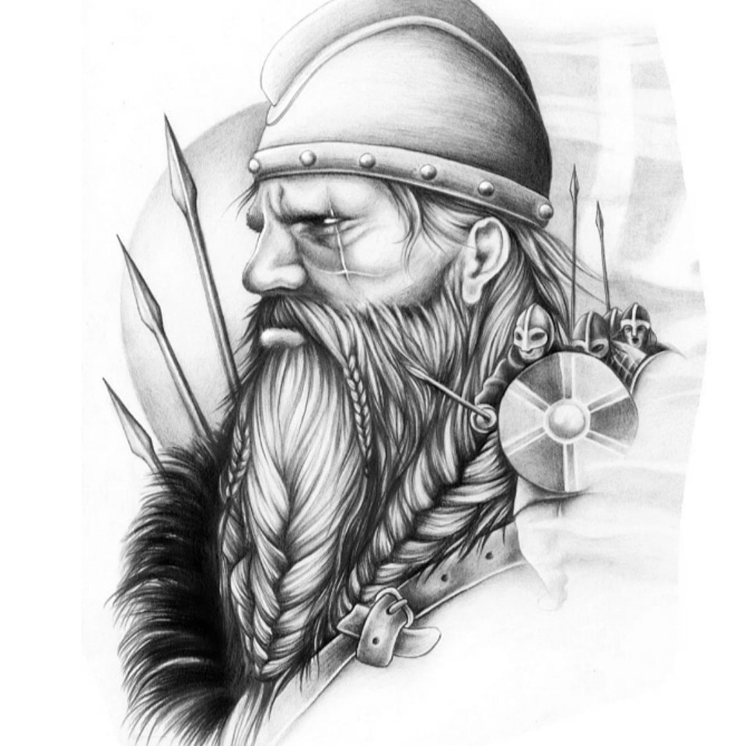 Эскизы тату викингов и воинов