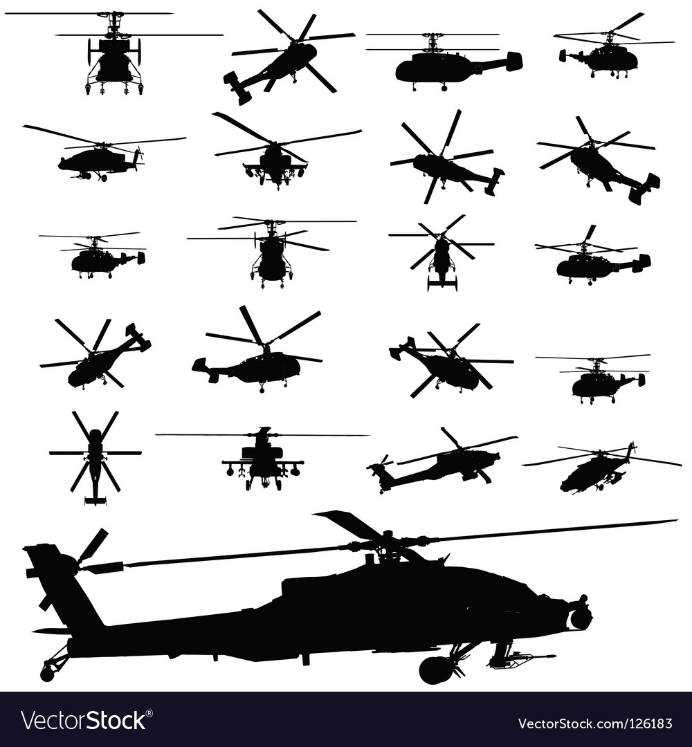 Силуэты вертолетов РФ