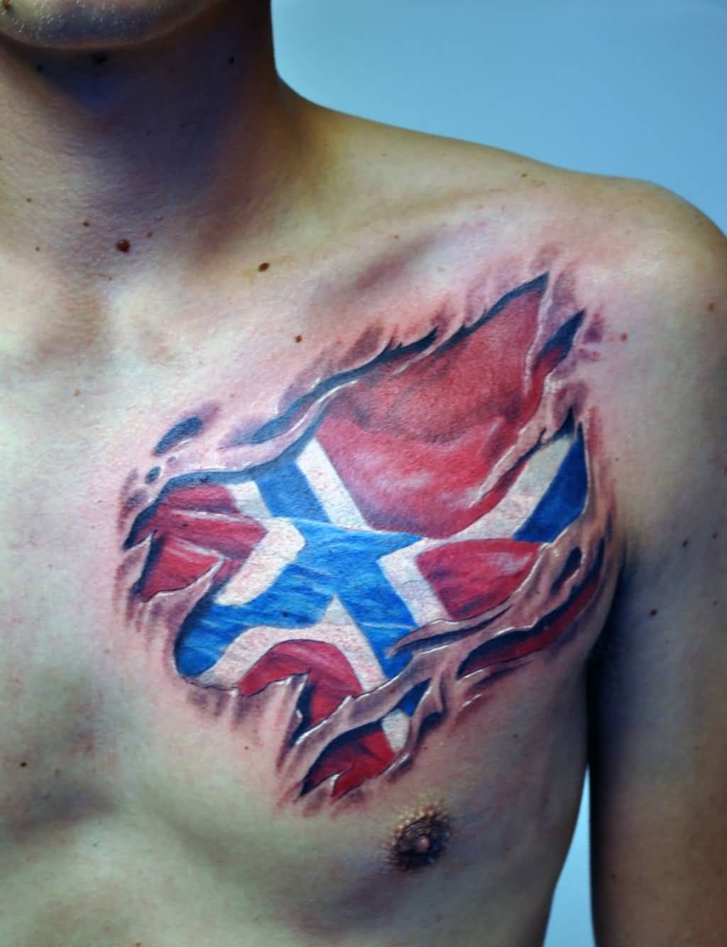 Оборванный флаг тату