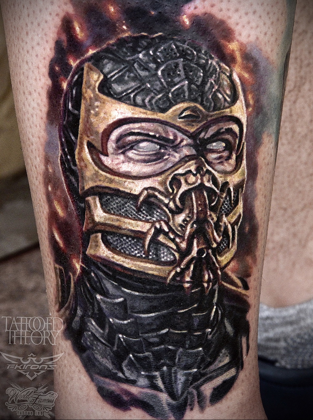 Татуировка Скорпион Mortal Kombat.