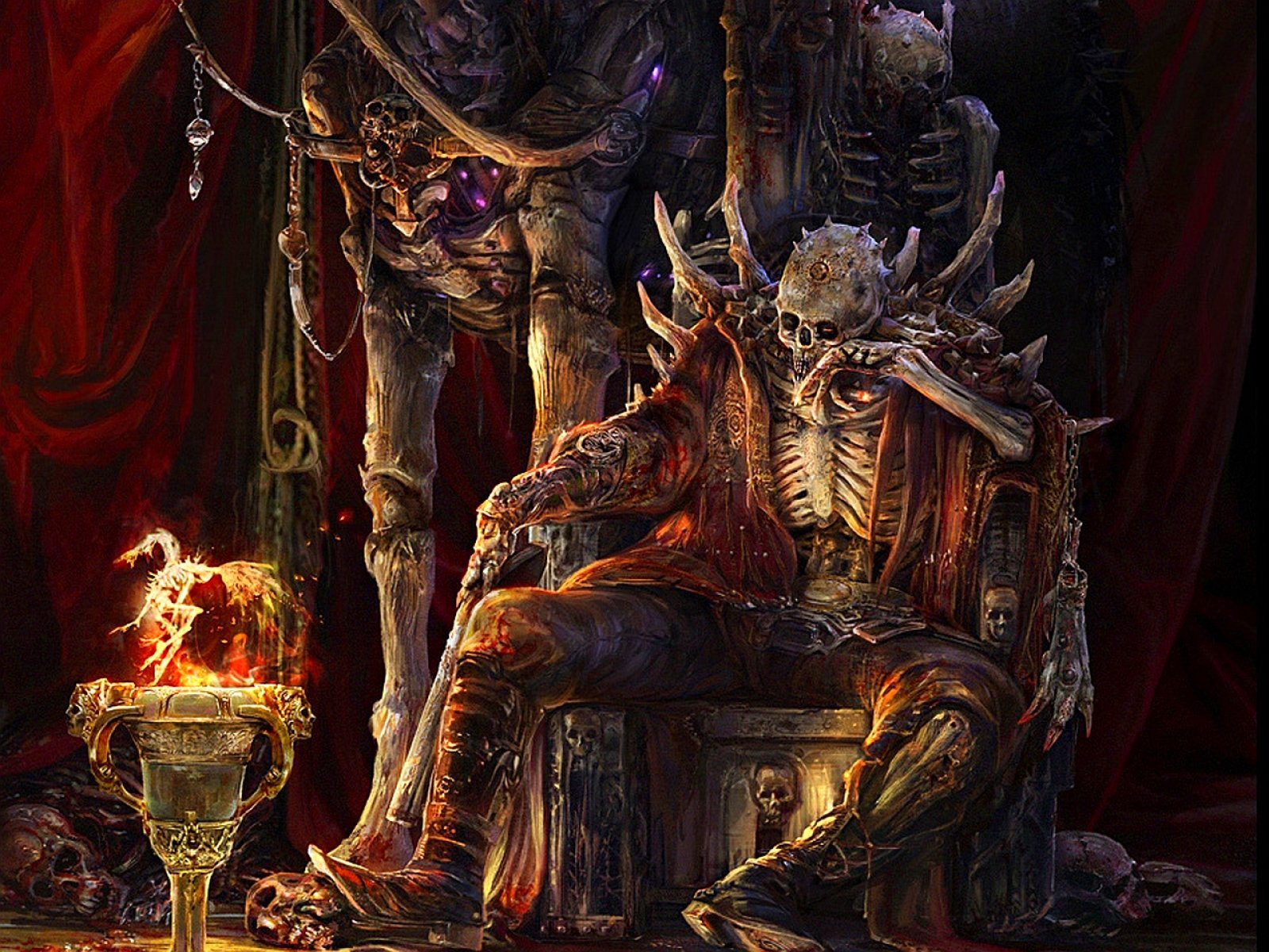 Скелет на троне