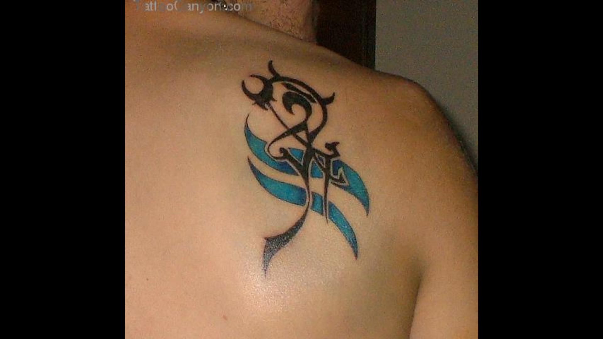 Татуировка знак зодиака Водолей