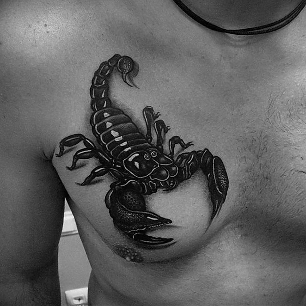 скорпионы татуировки на грудь для мужчин фото 6