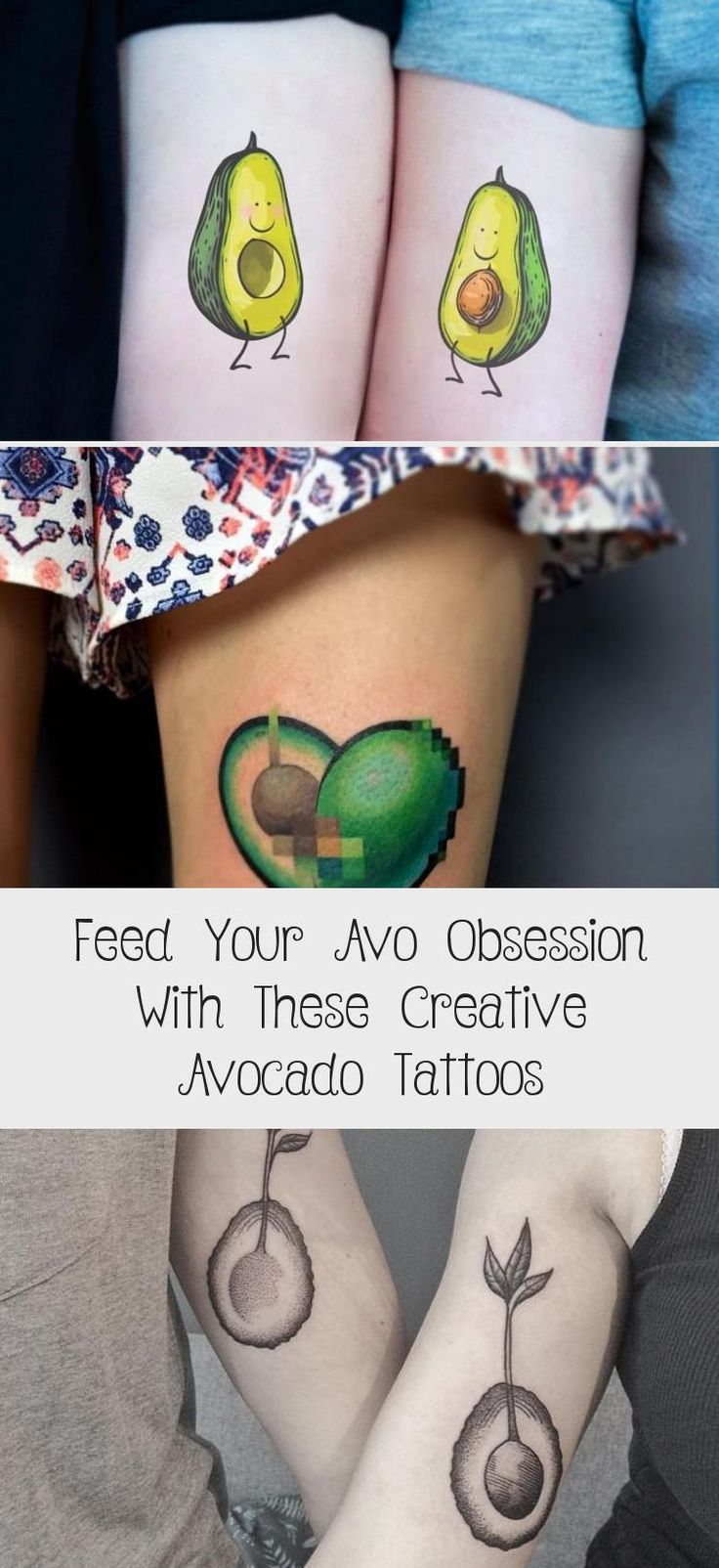 Маленькие Татуировки авокадо