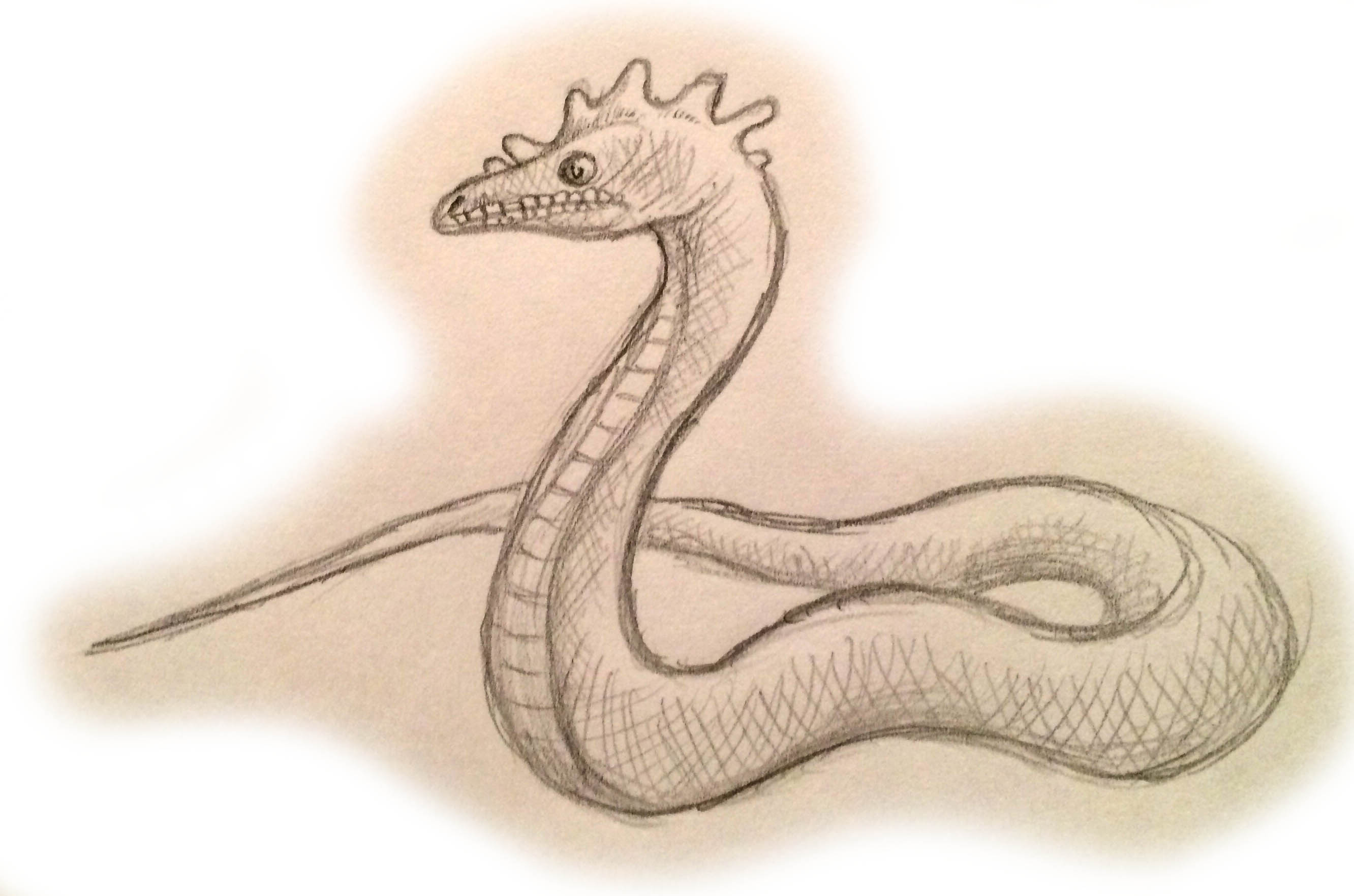 Змея карандашом Василиск