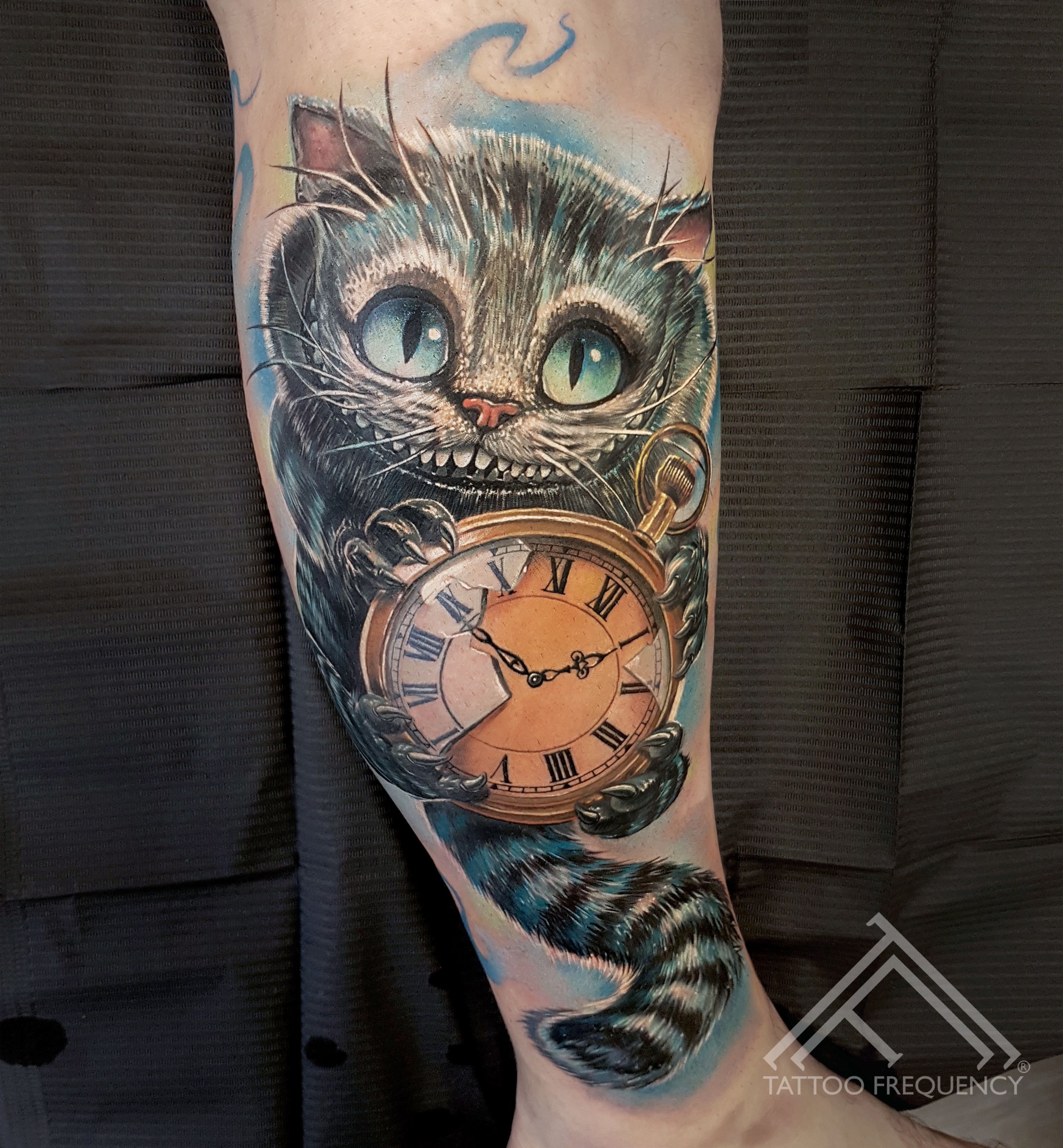 Татуировка кота из Алисы в стране чудес