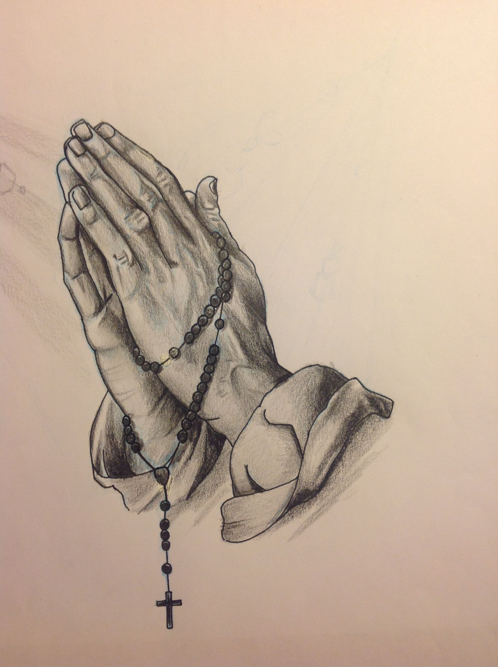 Молящиеся руки эскиз