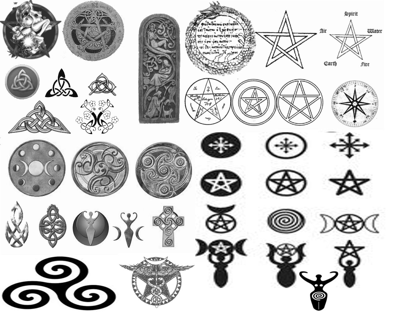 Друидские магические символы знаки Татуировки