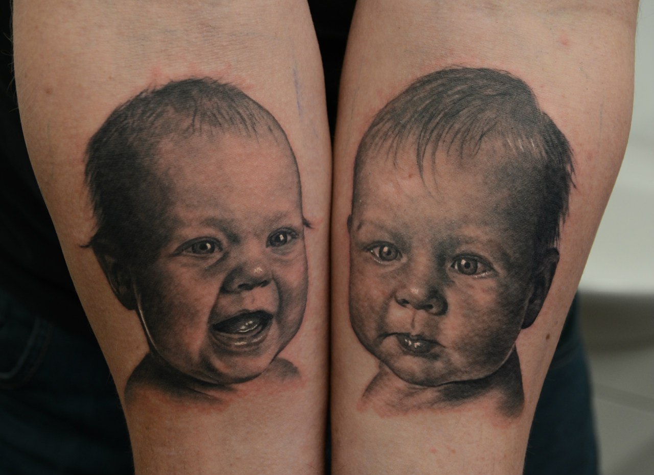 Татуировки детей у мужчин