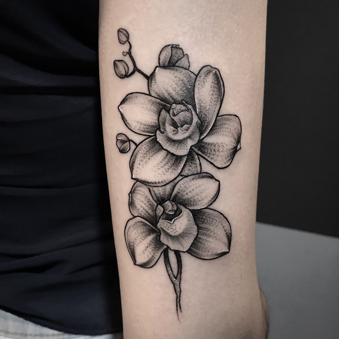 Тату орхидея (55 фото) - значение татуировки, эскизы 