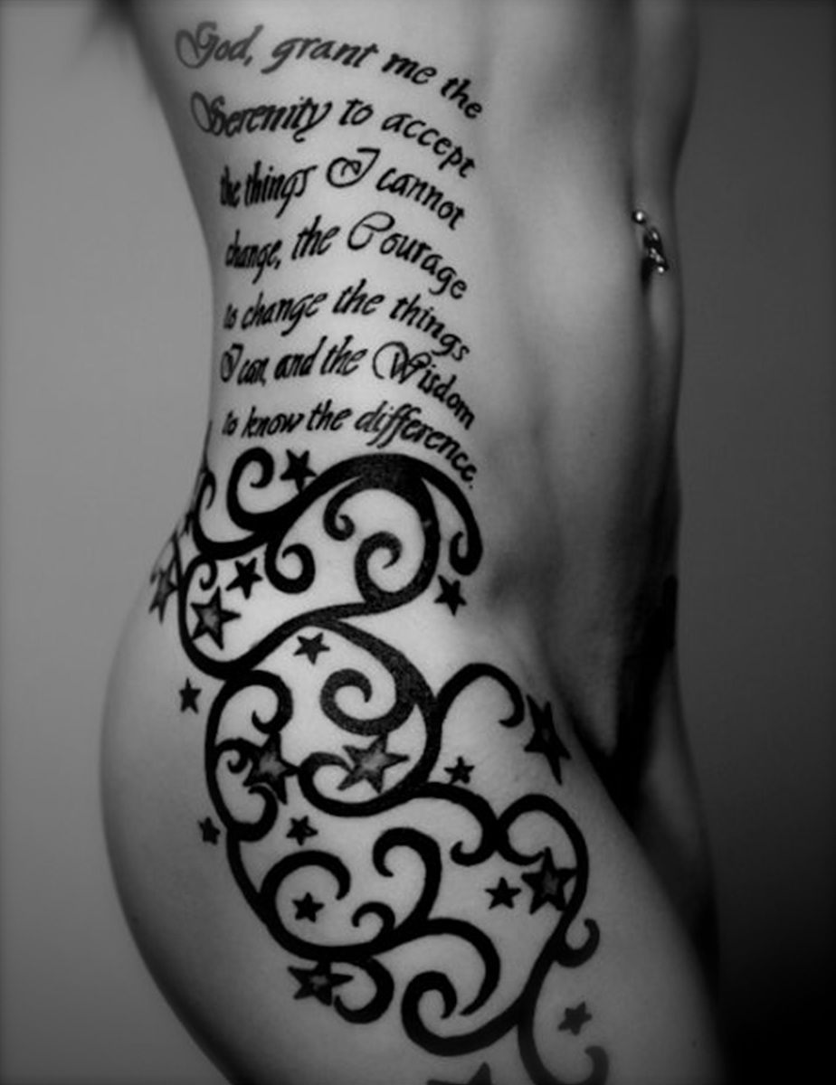 Татуировки на боку женские эскизы