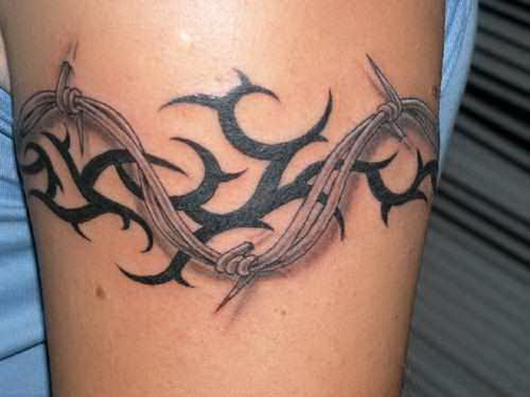 Татуировка Скорпион колючая проволока