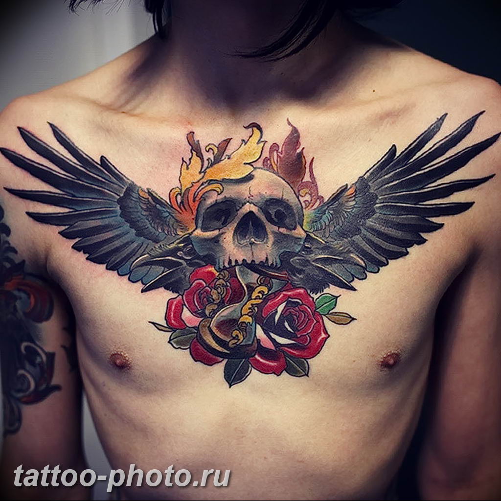 татуировки для мужчин крыло на груди фото 105