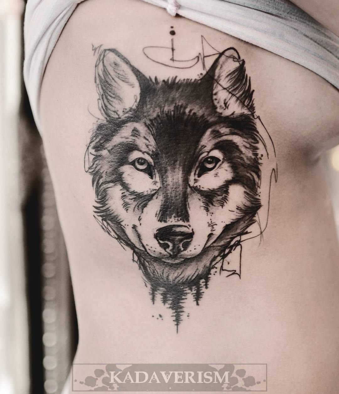 татуировки для мужчин на груди волк фото 40
