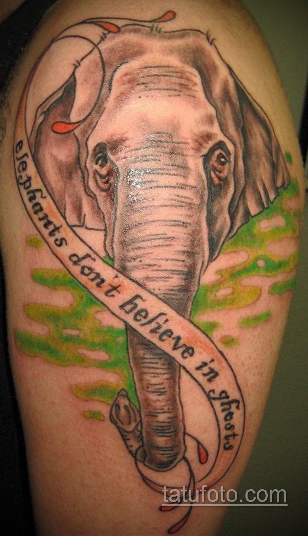 Боевой слон тату
