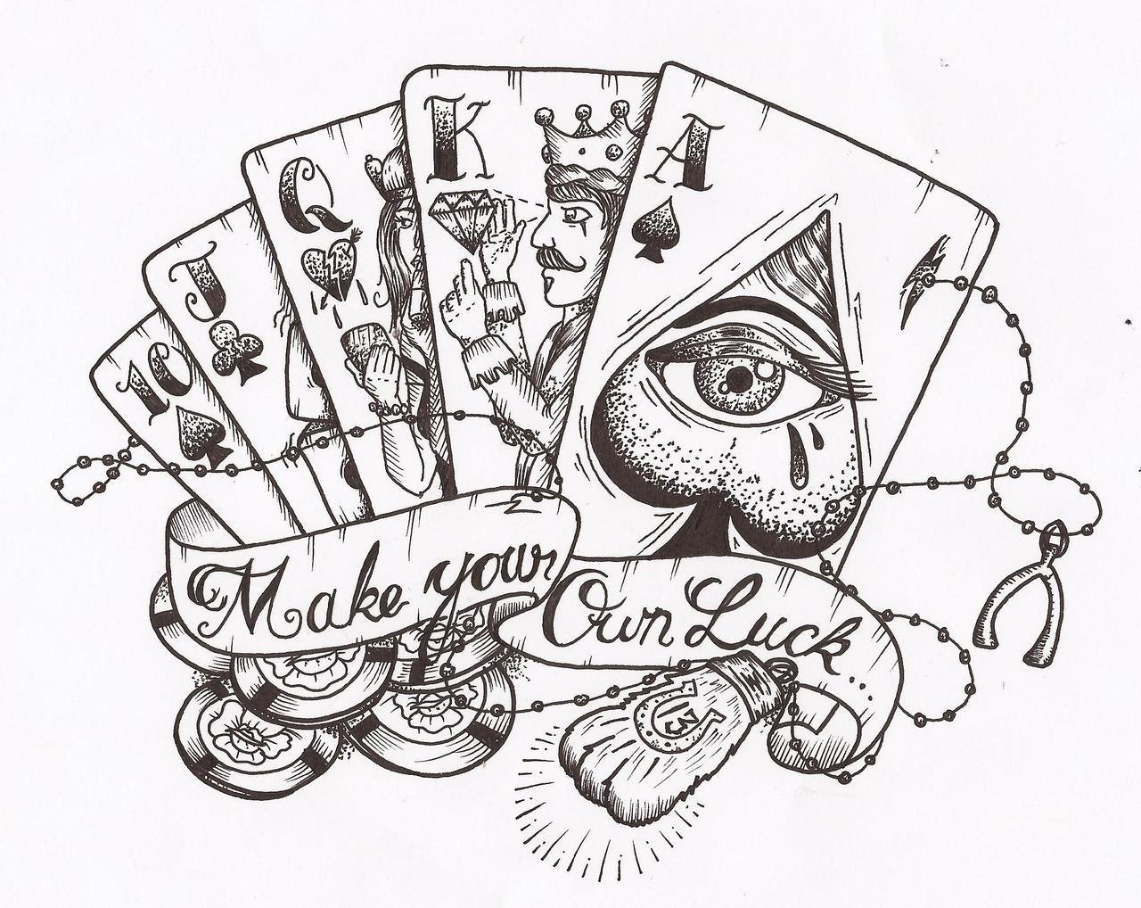 Татуировки карты игральные