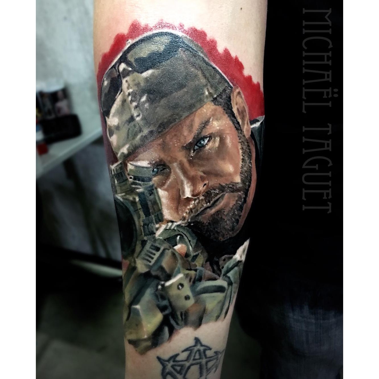 American sniper cross tattoo