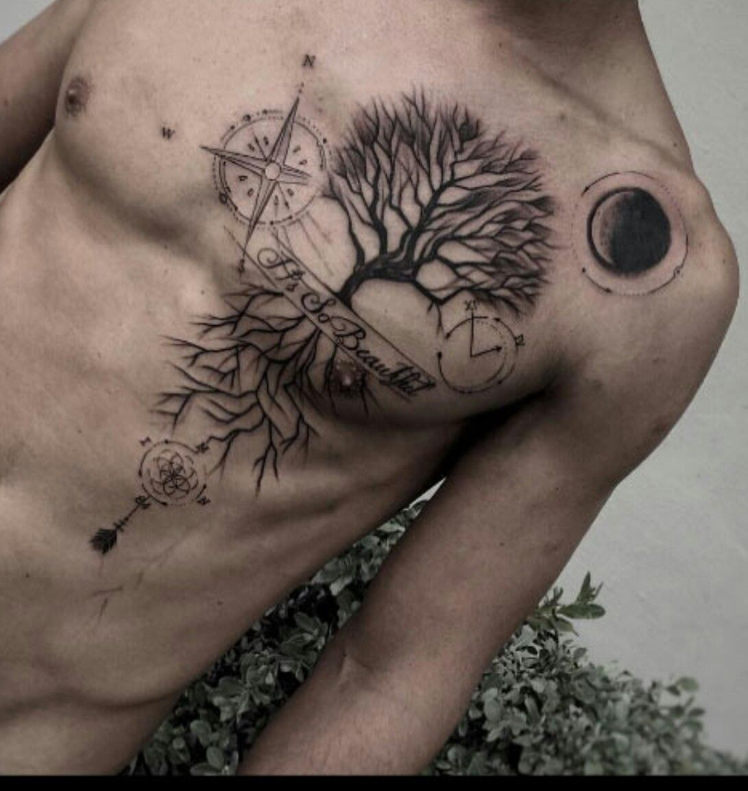 татуировки на левой груди у мужчин фото 17