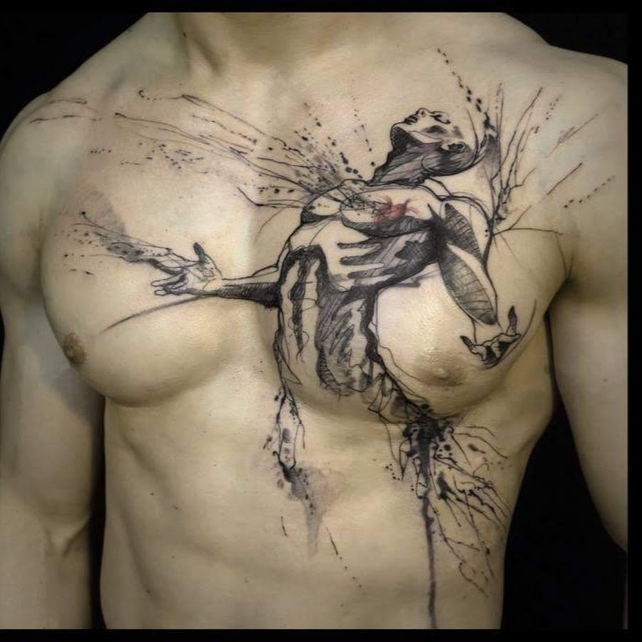 Необычные Татуировки на груди