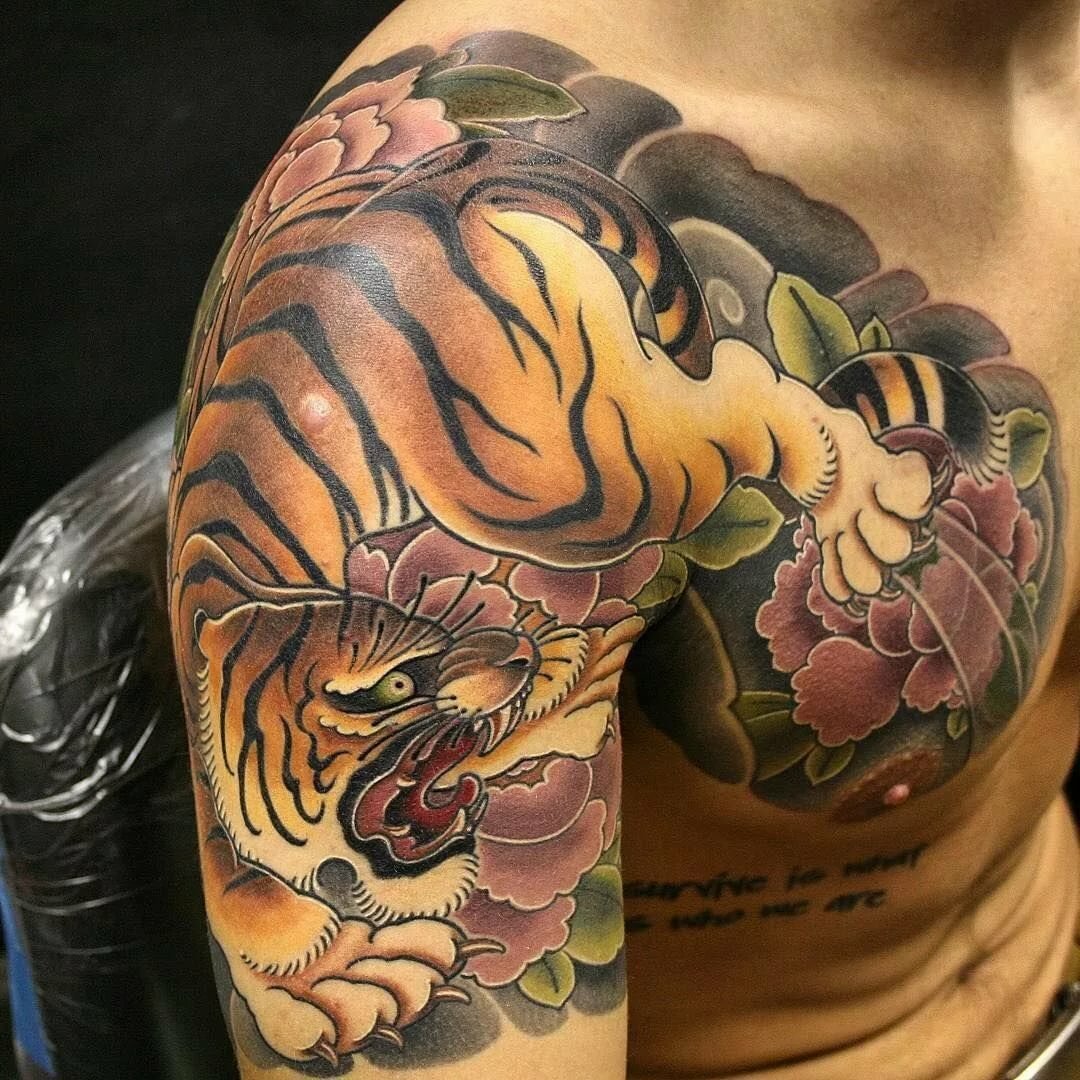 Татуировка якудза тигр