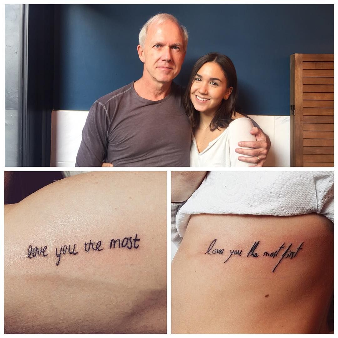 Татуировка в честь дочери отцу